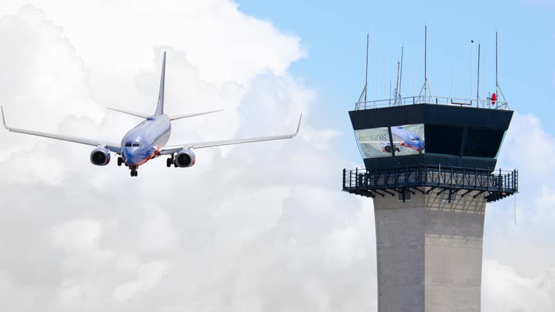 Air Traffic Control ATC controller at work in the airways radar