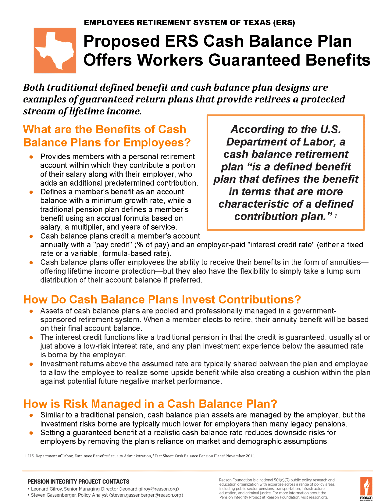 Cash Balance Retirement Plan Would Offer Texas Workers Guaranteed